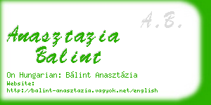 anasztazia balint business card